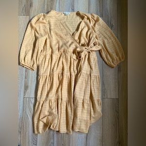 Calvin Klein dress, size 12, beige color with gold, only worn once